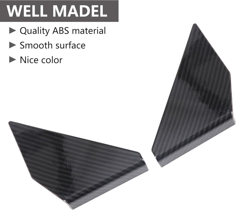 RERPRO Rear Window Triangle Cover Trim Compatible with 2021 2022 2023 2024 2025 Ford Bronco 4 Door Accessories Exterior Decoration Trims Kit Protection Decor Covers, 1 Pair Carbon Black - Image 4
